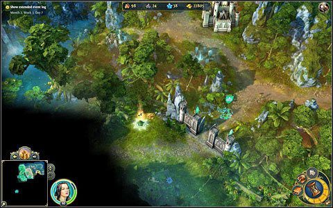 Gdy zdobędziemy fort, brama na południe otworzy się przed nami. - 2 misja - Kręte schody | Kampania Świątyni w Might & Magic Heroes VI - Might & Magic: Heroes VI - poradnik do gry