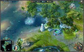 Do ronina dostaniemy się dzięki wirowi. - 2 misja - Kręte schody | Kampania Świątyni w Might & Magic Heroes VI - Might & Magic: Heroes VI - poradnik do gry