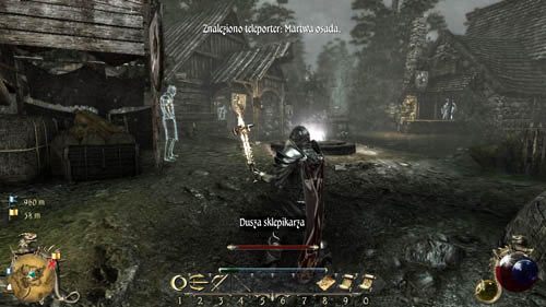 Po dostaniu się do [5] automatycznie rozpoczniesz rozmowę z dwiema duszami - Jamesem i Lorą - Skarb (1/2) - Two Worlds II: Pirates of The Flying Fortress - poradnik do gry