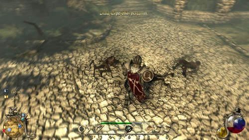 Po lewej i prawej możesz przeszukać po dwa sarkofagi uprzednio otworzywszy kraty - Giełda Organów dla Nieumarłych - Two Worlds II: Pirates of The Flying Fortress - poradnik do gry