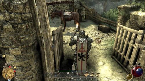 Na zachód od prowadzącej na południe drogi są dwa rzucające kamieniami i wysysające manę Ongama, a także jeden przyzywający wilki Ulmus - Duchy natury - Two Worlds II: Pirates of The Flying Fortress - poradnik do gry