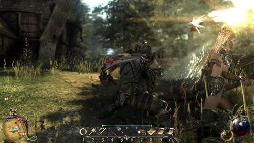 Następnie zacznij po kolei oczyszczać chaty z dóbr i Driad - w każdej są dwie przeciwniczki i dwie skrzynki, zaś każdy zamek trzeba będzie otworzyć wytrychem lub wyłamać - Piraci nie płaczą - Two Worlds II: Pirates of The Flying Fortress - poradnik do gry