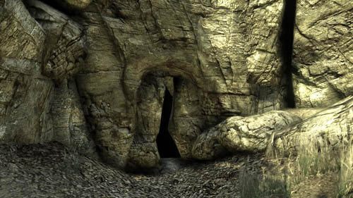 Zbliż się do skalnych wrót w [5], a kiedy staną otworem, wejdź do środka - Szyszak iskier - Two Worlds II: Pirates of The Flying Fortress - poradnik do gry