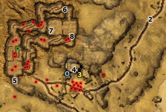 Kiedy już dotrzesz do [2], twoim celem stanie się teleporter w [3] (Zatopiona kopalnia) - Wszyscy jesteśmy z tej samej gliny - Two Worlds II: Pirates of The Flying Fortress - poradnik do gry