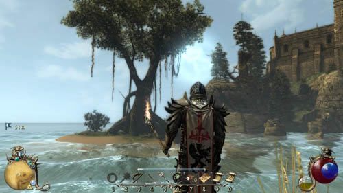 Dokładnie obejdź drzewo w [5] i odnajdź miejsce, z którego możesz zabrać Listowie Samotnego Drzewa - Quercus Robur Lecterus - Two Worlds II: Pirates of The Flying Fortress - poradnik do gry