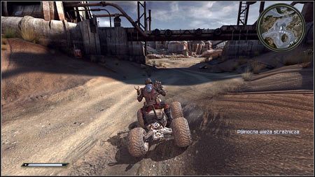 Ostatnią bramkę znajdziesz w północno-zachodnim krańcu Pustkowi - Kopy na bramkę w Rage 1 - Rage - poradnik do gry