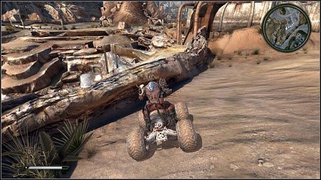 Wystaje zza skały z prawej strony cypla - Kopy na bramkę w Rage 1 - Rage - poradnik do gry