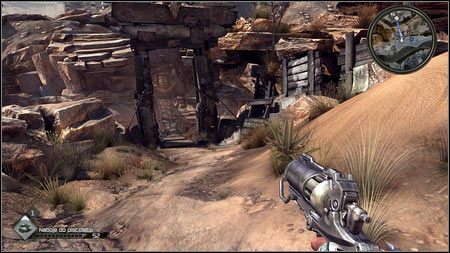 Po dotarciu na miejsce zahamuj (SPACJA) i opuść buggy (E) - Wyeliminuj bandytów | Opis przejścia Rage 1 - Rage - poradnik do gry