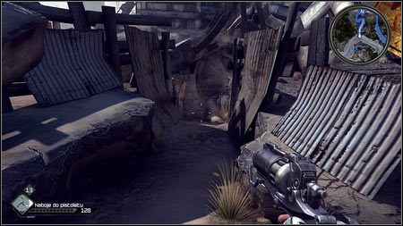 Gdy dotrzesz we wskazane na mapie miejsce, opuść pojazd i wejdź na Terytorium Straconych - Gdzie jest Juno / Naprawa wieży radiowej | Opis przejścia Rage 1 - Rage - poradnik do gry