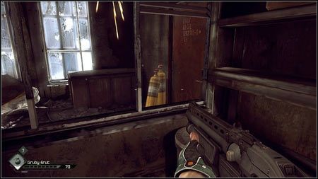 Zabij ukrytych tam bandziorów, a następnie strzel do żółtych butli naprzeciwko wejścia - Brakujące części / Znajdź części buggy (2) | Opis przejścia Rage 1 - Rage - poradnik do gry