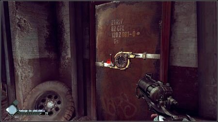 Możesz teraz opuścić budynek, ale jeśli masz wystarczającą ilość części do stworzenia kolejnej gryzarki, otwórz za jej pomocą zamknięte drzwi z prawej - Brakujące części / Znajdź części buggy (2) | Opis przejścia Rage 1 - Rage - poradnik do gry