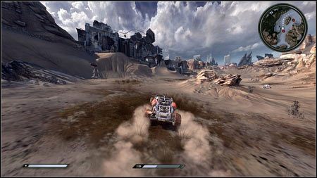 Przyjmij zadanie, wskocz do buggy i jedź w zaznaczone miejsce, najszybciej jak tylko się da - Wiadomość Dana | Opis przejścia Rage 1 - Rage - poradnik do gry