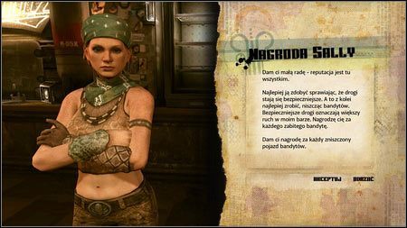 Kobieta zaoferuje ci nagrodę za każde zniszczone auto bandytów - Oferta Sally | Opis przejścia Rage 1 - Rage - poradnik do gry