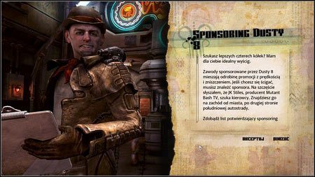 Aby go zdobyć, idź porozmawiać z Jackie Weeksem, organizatorem wyścigów - Wizyta u szeryfa / Potrzebny Cuprino | Opis przejścia Rage 1 - Rage - poradnik do gry