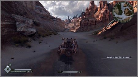 Po rozmowie ze stróżem prawa, wsiądź za kierownicę Cuprino i udaj się w zaznaczonym na mapie kierunku - Zaopatrzenie Wieży Strażniczej | Opis przejścia Rage 1 - Rage - poradnik do gry