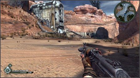 Gdy dojedziesz na miejsce, zniszcz robota przeciwnika, a następnie opuść pojazd i wejdź do schronienia bandytów - Zniszcz bomby | Opis przejścia Rage 1 - Rage - poradnik do gry