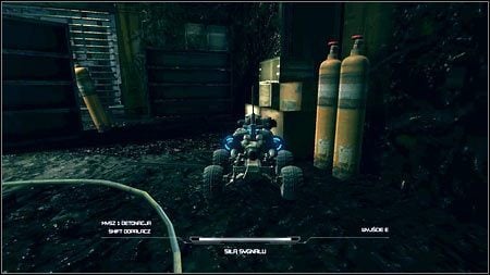 Przejedź przez nią zdalną bombą, a następnie wysadź leżące po drugiej stronie zbiorniki z gazem - Ulepszenie Defibrylatora (2) | Opis przejścia Rage 1 - Rage - poradnik do gry