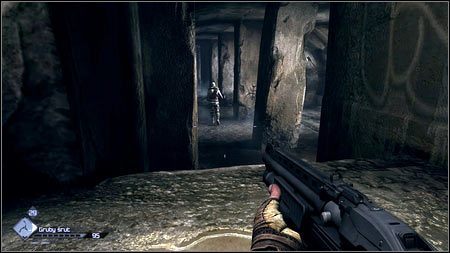 Idąc dalej prosto i eliminując kolejnych wrogów, dotrzesz do korytarza z wieloma filarami - Władca studni / Przejęta studnia | Opis przejścia Rage 1 - Rage - poradnik do gry