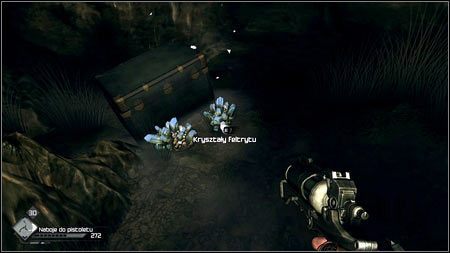 Z lewej strony jaskini, do której zaprowadzą cię schody, ukryto kilka kryształów feltrytu - Władca studni / Przejęta studnia | Opis przejścia Rage 1 - Rage - poradnik do gry