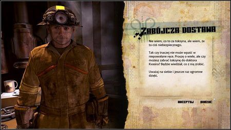 Carlson poprosi cię o zawiezienie zdobytej wcześniej toksyny do pustelnika Kvasira na północy - Zabójcza dostawa / Tajna dostawa | Opis przejścia Rage 1 - Rage - poradnik do gry