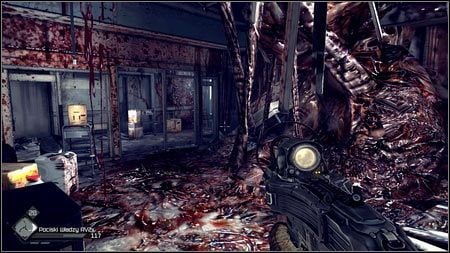 W korytarzu zgaśnie na chwilę światło, a chwilę później zaatakuje cię pierwszy mutant - Zaginione dane badawcze | Opis przejścia Rage 1 - Rage - poradnik do gry