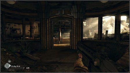 Na górze czeka na ciebie kilku kolejnych przeciwników - Skarbiec Gadżeciarzy | Opis przejścia Rage 1 - Rage - poradnik do gry