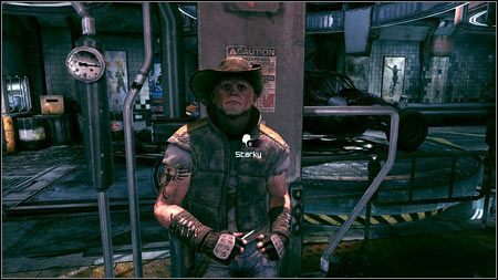 Zejdź na dolne piętro miasta i porozmawiaj z mężczyzną o imieniu Starky - Potrzebny Monarcha / Monarcha Starkyego | Opis przejścia Rage 1 - Rage - poradnik do gry