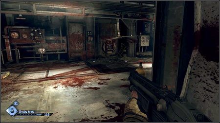 Aby ominąć ostrza, pobiegnij za nimi, a następnie schowaj się we wnęce z prawej - Cena potęgi (2) | Opis przejścia Rage 1 - Rage - poradnik do gry