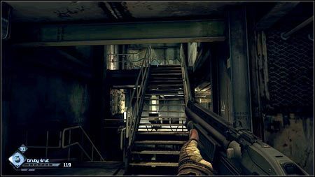 Poczekaj, aż zabójcze turbiny miną cię i ruszaj po schodach na górę - Cena potęgi (2) | Opis przejścia Rage 1 - Rage - poradnik do gry