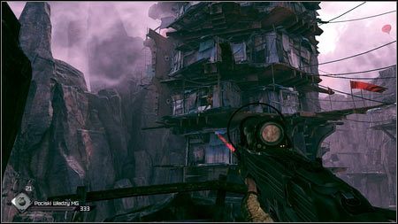 Idąc nową ścieżko zostaniesz ponownie zaatakowany przez Szakali z toporami oraz ostrzelany z wysokiej wieży - Ekwipunek z arki | Opis przejścia Rage 1 - Rage - poradnik do gry