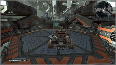 Przy pomocy umieszczonego w pojeździe miniguna zabij czekającego na ciebie strażnika, a następnie zajmij cię żołnierzami po lewej i po prawej stronie - Napad na most Władzy | Opis przejścia Rage 1 - Rage - poradnik do gry