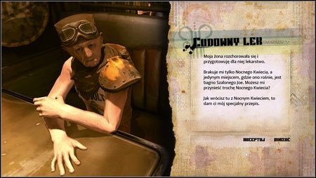 Siedzący w barze w Wellspring Richard poprosi cię o zdobycie dla niego Nocnego Kwiecia, które jest składnikiem jego lekarstwa - Cudowny Lek | Zadania Poboczne w Rage 1 - Rage - poradnik do gry