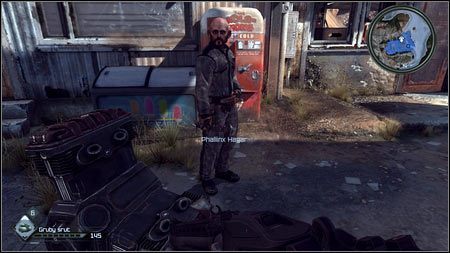 Po akceptacji zadania udaj się do wioski Hagara i porozmawiaj z Phalinxem stojącym na prawo od wejścia - Biznesik / Prototyp RC | Zadania Poboczne w Rage 1 - Rage - poradnik do gry