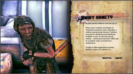 Na pierwszym piętrze obok schodów stoi mężczyzna o imieniu Norby - Kwiat komety | Zadania Poboczne w Rage 1 - Rage - poradnik do gry