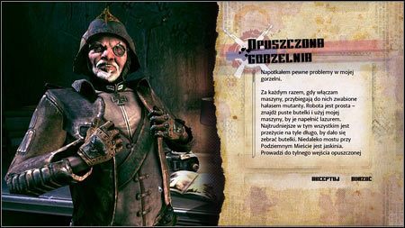 Zadanie zleci ci mężczyzna o imieniu Dietrich, którego znajdziesz w pomieszczeniu za sklepem Jany - Opuszczona gorzelnia | Zadania Poboczne w Rage 1 - Rage - poradnik do gry