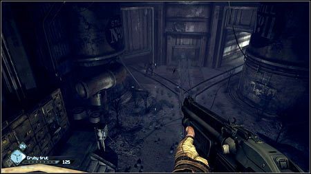 Gdy przekręcisz pokrętło z lewej, pojemnik zacznie się napełniać, a ty zostaniesz zaatakowany przez armię mutantów - Łowca nagród | Zadania Poboczne w Rage 1 - Rage - poradnik do gry