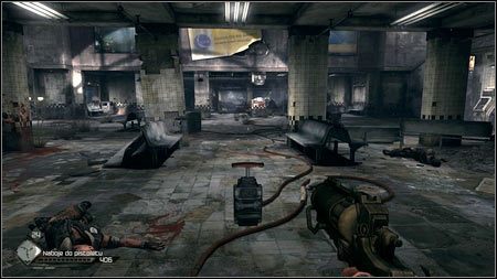 Dotrzesz w ten sposób na stację, gdzie ochrona będzie walczyć z klanem Ukrytych - Nakaz eksmisji | Zadania Poboczne w Rage 1 - Rage - poradnik do gry