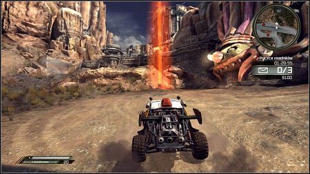 Wystarczy, że podjedziesz do zaznaczonych na czerwono skrzynek, a zostaną one zaliczone - Przesyłki kurierskie | Zarabianie pieniędzy w Rage 1 - Rage - poradnik do gry