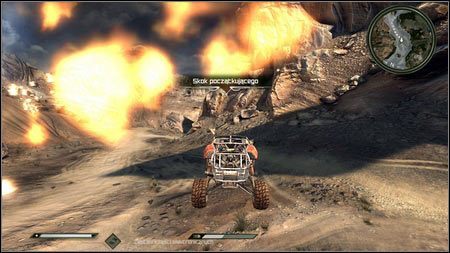 Wystarczy, że użyjesz dopalacza, a twój buggy bez problemu do niej doskoczy - Pustkowia | Skoki samochodowe w Rage 1 - Rage - poradnik do gry