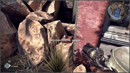 Obok niej na skale znajdziesz kartę - Pustkowia (1) | Karty kolekcjonerskie w Rage 1 - Rage - poradnik do gry