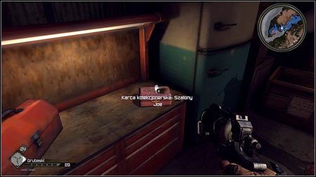 Kartę leży na szafce w domku Szalonego Joe - Pustkowia (3) | Karty kolekcjonerskie w Rage 1 - Rage - poradnik do gry