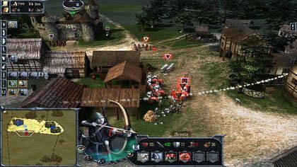 Pierwsza fala skupi się na zamku, dlatego nie musimy się specjalnie przejmować rozstawianiem jednostek (poza pozostawieniem łuczników oraz kuszników na tyłach) - III. Kontratak | Rozdział 2- Wojna Zdobywcy | Gra o tron Początek - Gra o tron: Początek - poradnik do gry