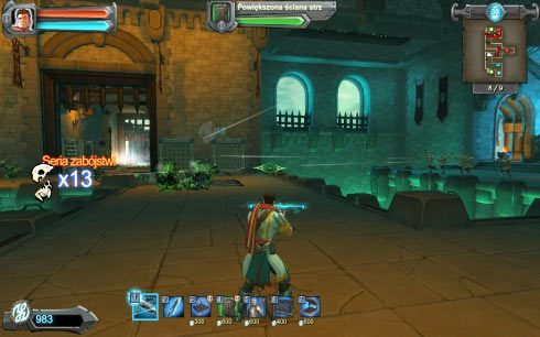 Pułapki [X] najlepiej ustawiać tuż przy dwóch bramach [B1, B2] - Etap 9 - Strumień | Opis przejścia Orcs Must Die! - Orcs Must Die! - poradnik do gry