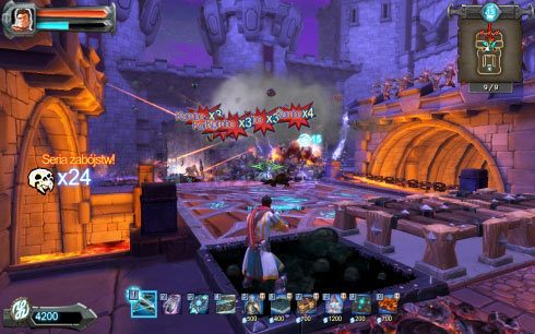 Zacznij od postawienia na moście mennicy, a zaraz za nim dwóch barykad (w wolnym prześwicie wybuduj pułapkę ze smołą) - Etap 12 - Przesmyk | Opis przejścia Orcs Must Die! - Orcs Must Die! - poradnik do gry