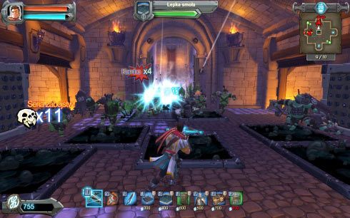 Na tym etapie podstawę stanowi spowolnienie przeciwników z użyciem pułapki ze smołą, aby nie zdołali oni pokonać stosunkowo krótkiej drogi z bramy do szczeliny - Etap 13 - Arena | Opis przejścia Orcs Must Die! - Orcs Must Die! - poradnik do gry