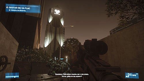 Po przejściu przez budynki dostaniesz się pod bank, a wraz z Tobą ścigający twój oddział czołg - Misja 5- Operacja Gilotyna | Kampania | Battlefield 3 - Battlefield 3 - poradnik do gry