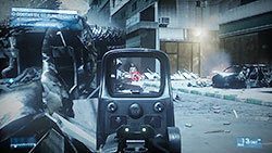 Po dotarciu do kanałów twój kompan wysadzi za wami wejście, aby uniemożliwić wrogom pościg - Misja 9- Nocna Zmiana | Kampania | Battlefield 3 - Battlefield 3 - poradnik do gry