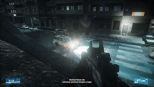 W pewnym momencie główny cel (Al-Bashir) zacznie uciekać z budynku, który ostrzeliwałeś - Misja 9- Nocna Zmiana | Kampania | Battlefield 3 - Battlefield 3 - poradnik do gry