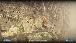 Kiedy wasze oddziały przesuną się w głąb wioski, z okolic pól znajdujących się za dużą posiadłością wyjadą trzy pojazdy opancerzone (w tym jeden wyposażony w broń przeciwlotniczą) - Misja 2- Ogień z Nieba | Kooperacja | Battlefield 3 - Battlefield 3 - poradnik do gry