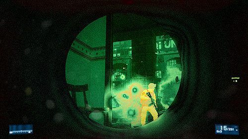 Przez kilka minut kolejne fale przeciwników będą pojawiały się na ulicy oraz (głównie) w oknach i na balkonach budynku iRAQi UNiON - Misja 3- Ewakuacja | Kooperacja | Battlefield 3 - Battlefield 3 - poradnik do gry